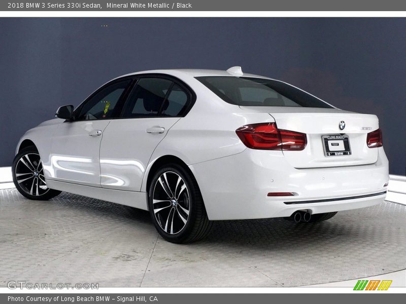 Mineral White Metallic / Black 2018 BMW 3 Series 330i Sedan