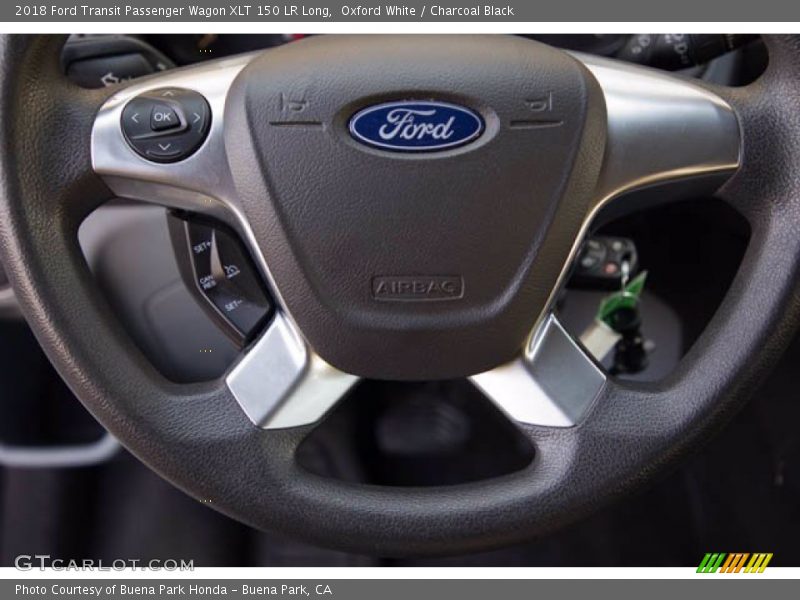 Oxford White / Charcoal Black 2018 Ford Transit Passenger Wagon XLT 150 LR Long
