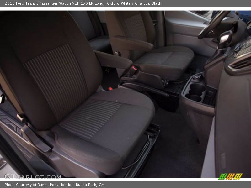 Oxford White / Charcoal Black 2018 Ford Transit Passenger Wagon XLT 150 LR Long