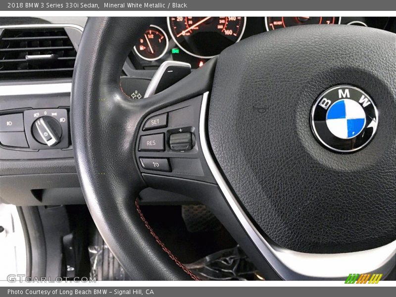 Mineral White Metallic / Black 2018 BMW 3 Series 330i Sedan