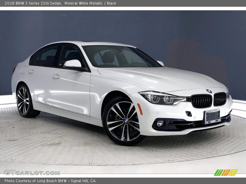 Mineral White Metallic / Black 2018 BMW 3 Series 330i Sedan