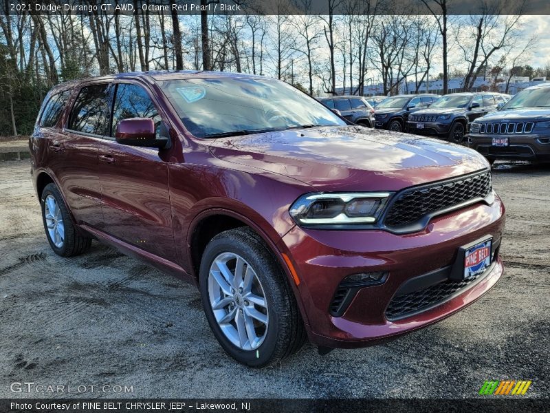 Octane Red Pearl / Black 2021 Dodge Durango GT AWD