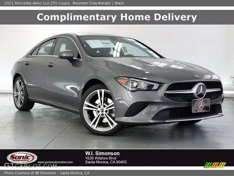 Mountain Gray Metallic / Black 2021 Mercedes-Benz CLA 250 Coupe