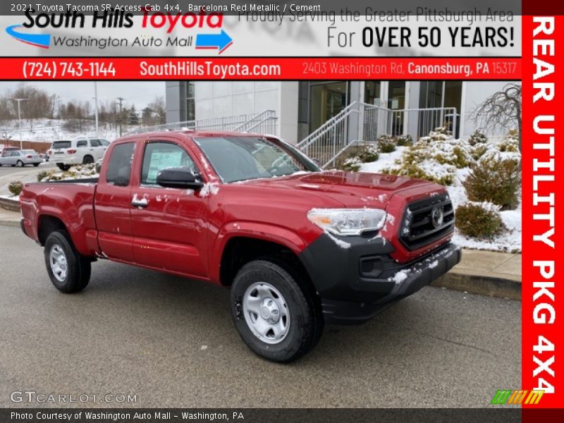 Barcelona Red Metallic / Cement 2021 Toyota Tacoma SR Access Cab 4x4