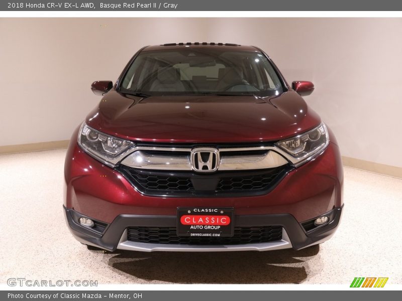 Basque Red Pearl II / Gray 2018 Honda CR-V EX-L AWD