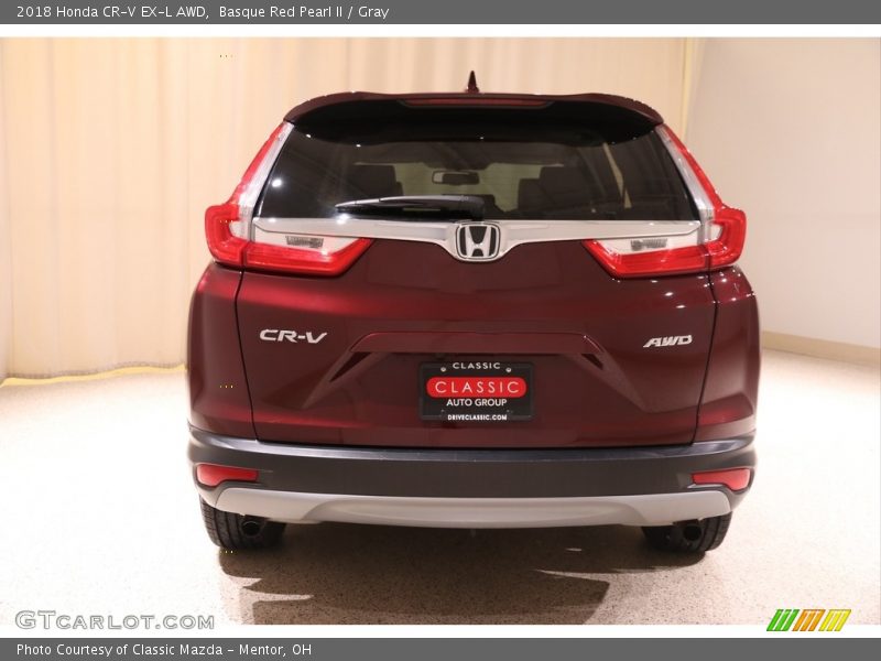 Basque Red Pearl II / Gray 2018 Honda CR-V EX-L AWD