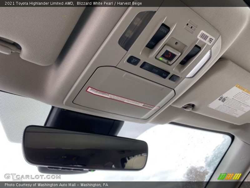 Blizzard White Pearl / Harvest Beige 2021 Toyota Highlander Limited AWD