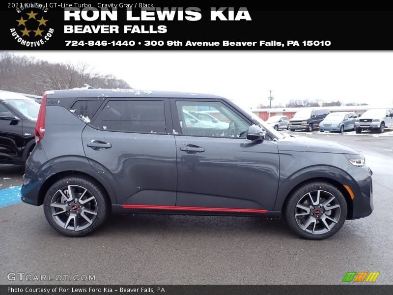 Gravity Gray / Black 2021 Kia Soul GT-Line Turbo