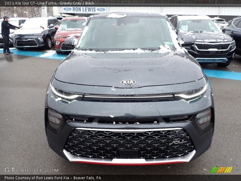 Gravity Gray / Black 2021 Kia Soul GT-Line Turbo