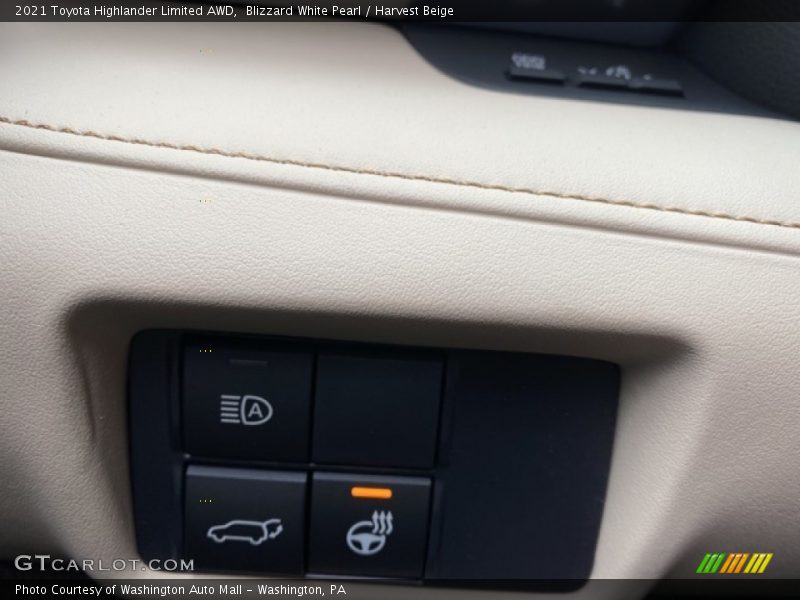 Blizzard White Pearl / Harvest Beige 2021 Toyota Highlander Limited AWD