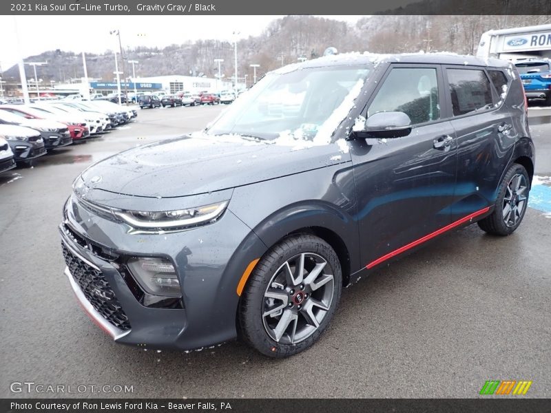 Gravity Gray / Black 2021 Kia Soul GT-Line Turbo
