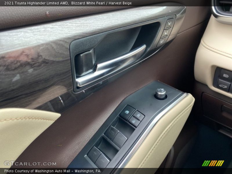 Blizzard White Pearl / Harvest Beige 2021 Toyota Highlander Limited AWD