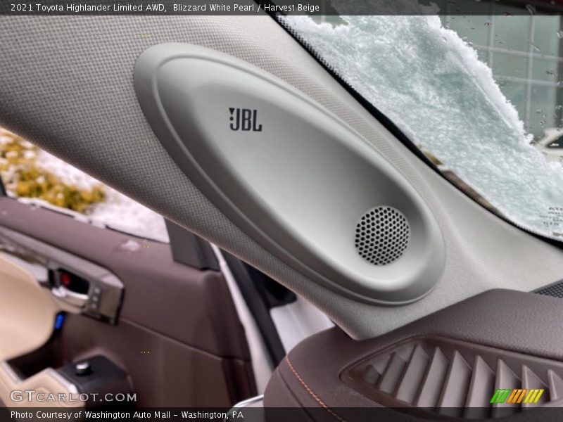 Blizzard White Pearl / Harvest Beige 2021 Toyota Highlander Limited AWD