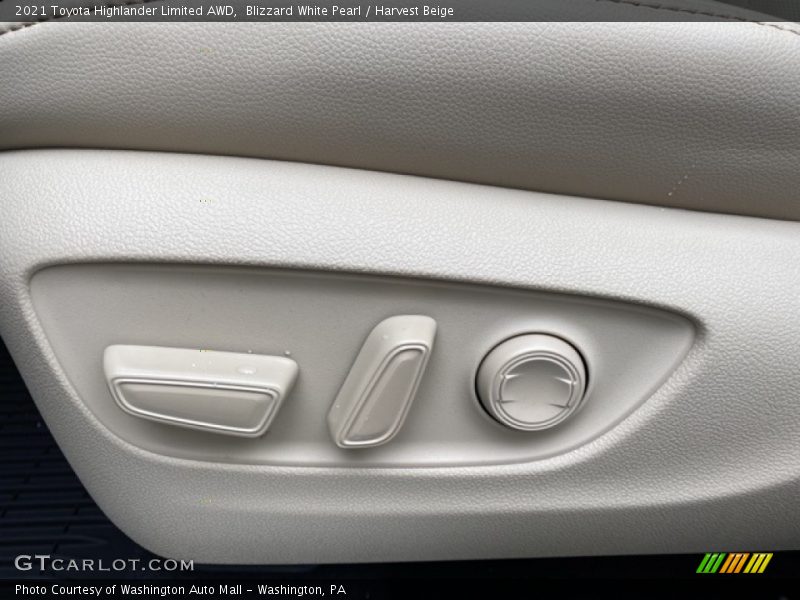 Blizzard White Pearl / Harvest Beige 2021 Toyota Highlander Limited AWD