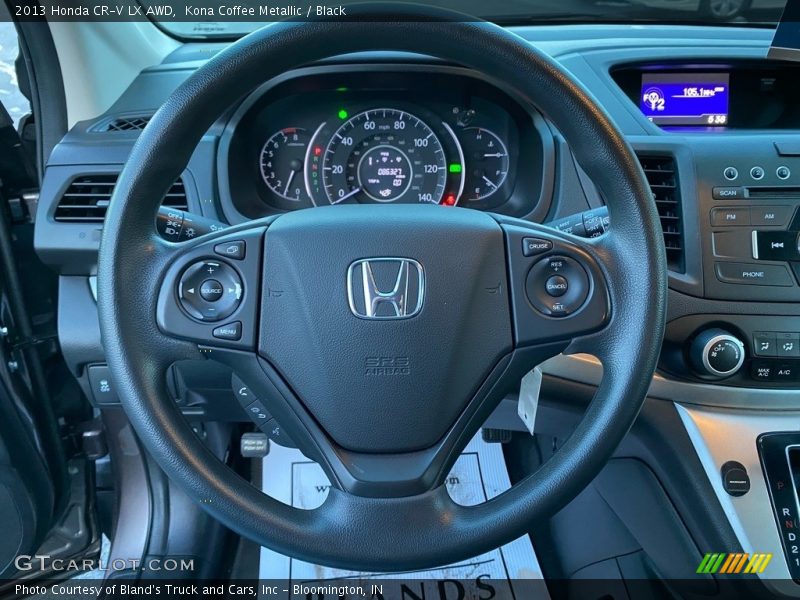 Kona Coffee Metallic / Black 2013 Honda CR-V LX AWD