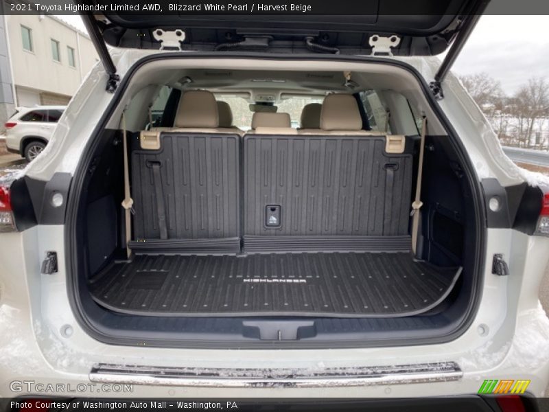 Blizzard White Pearl / Harvest Beige 2021 Toyota Highlander Limited AWD