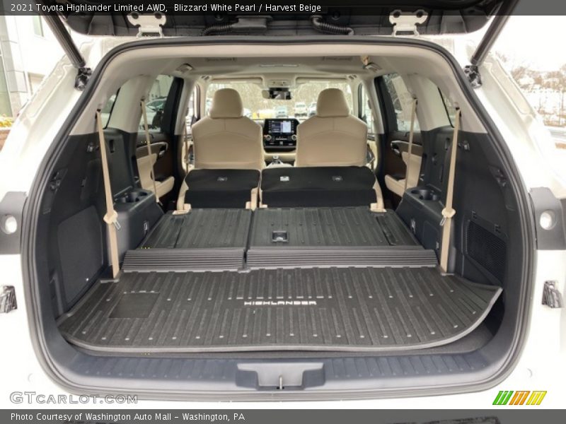 Blizzard White Pearl / Harvest Beige 2021 Toyota Highlander Limited AWD