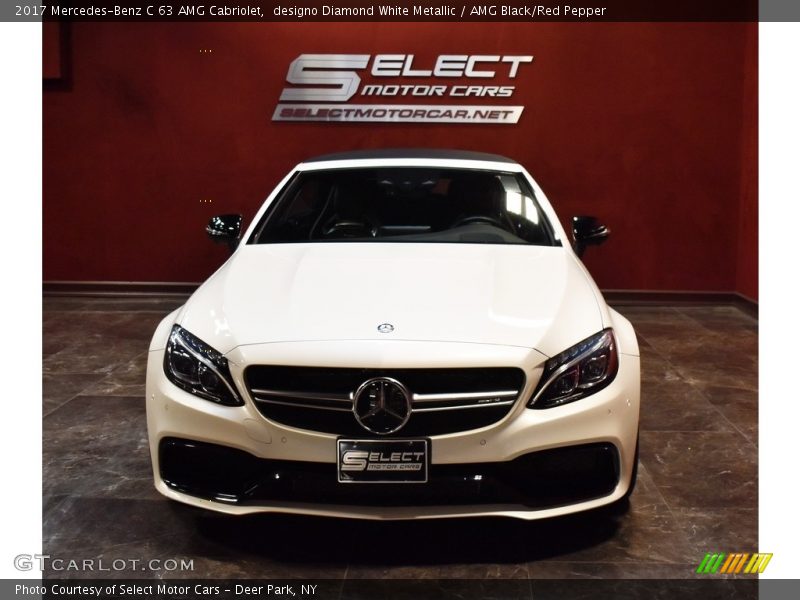 designo Diamond White Metallic / AMG Black/Red Pepper 2017 Mercedes-Benz C 63 AMG Cabriolet
