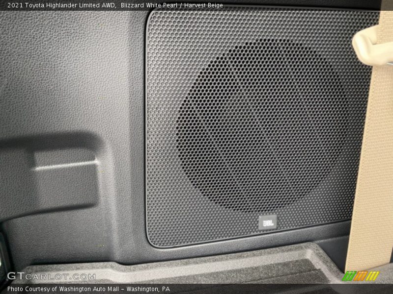 Blizzard White Pearl / Harvest Beige 2021 Toyota Highlander Limited AWD