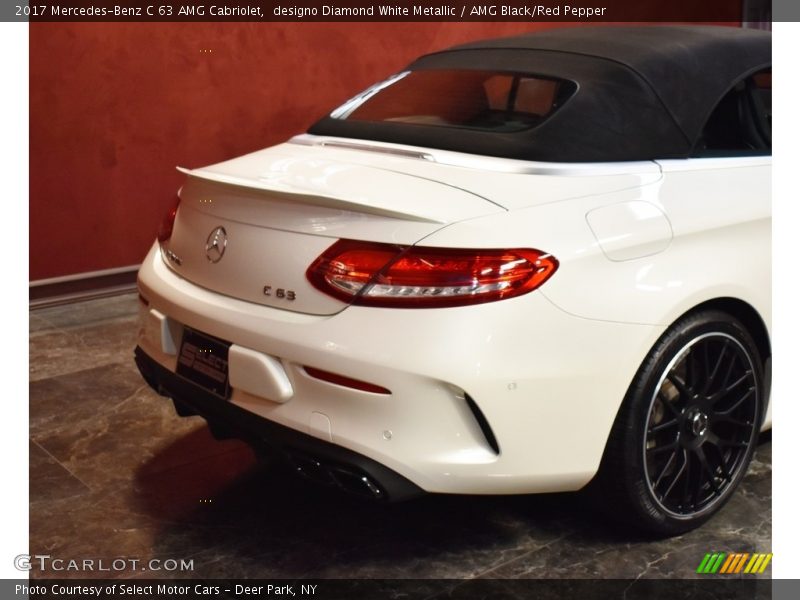 designo Diamond White Metallic / AMG Black/Red Pepper 2017 Mercedes-Benz C 63 AMG Cabriolet