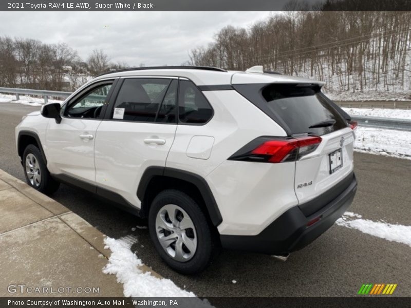 Super White / Black 2021 Toyota RAV4 LE AWD