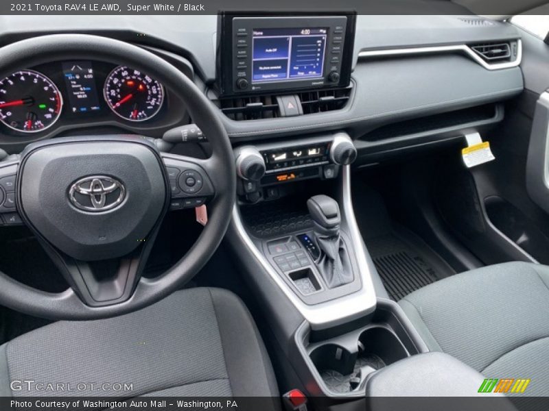Super White / Black 2021 Toyota RAV4 LE AWD