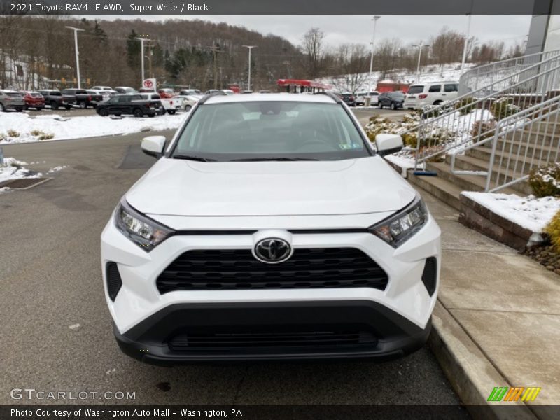 Super White / Black 2021 Toyota RAV4 LE AWD