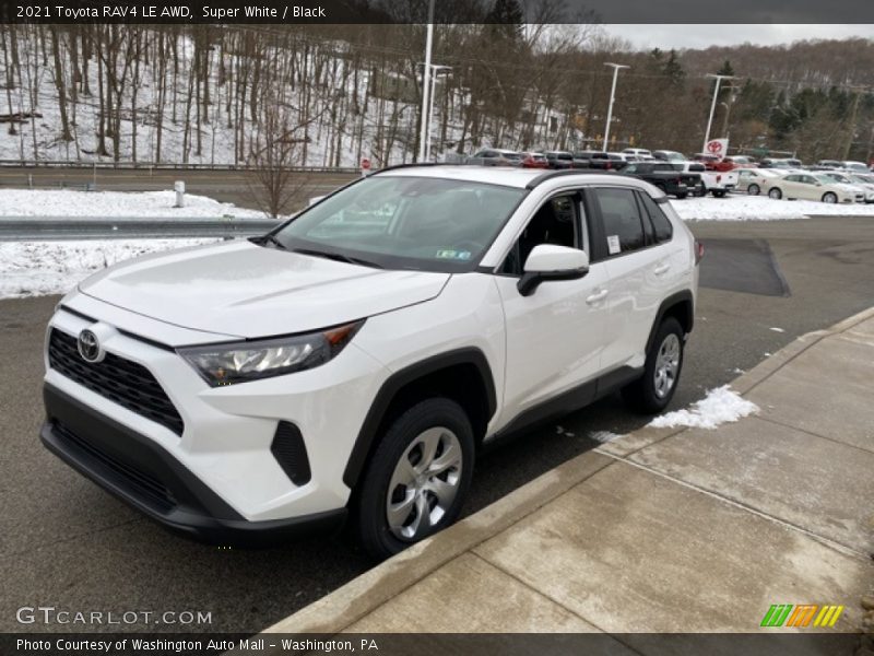 Super White / Black 2021 Toyota RAV4 LE AWD