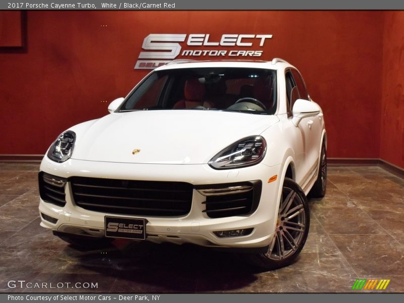 White / Black/Garnet Red 2017 Porsche Cayenne Turbo