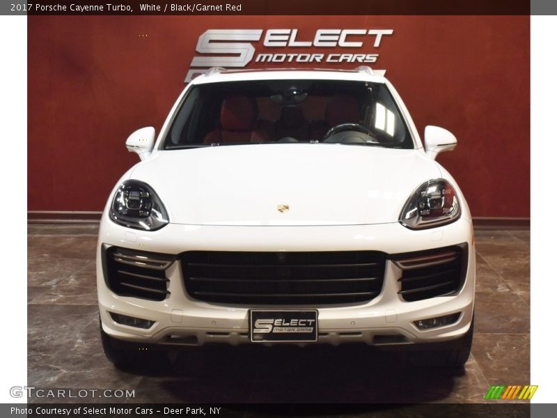 White / Black/Garnet Red 2017 Porsche Cayenne Turbo