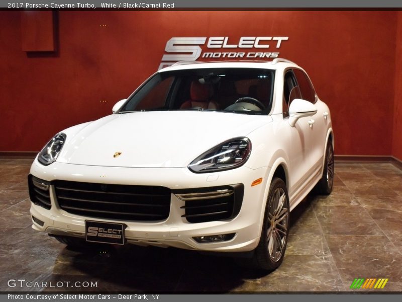 White / Black/Garnet Red 2017 Porsche Cayenne Turbo