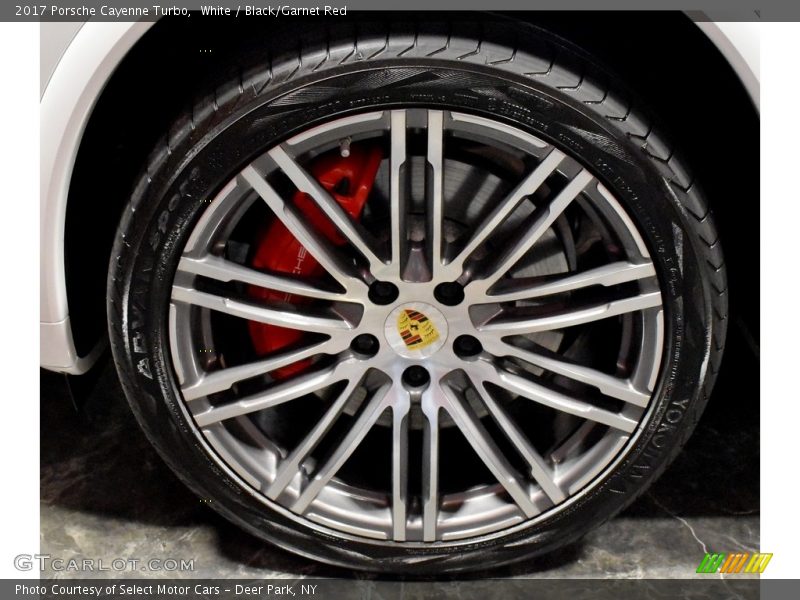 White / Black/Garnet Red 2017 Porsche Cayenne Turbo