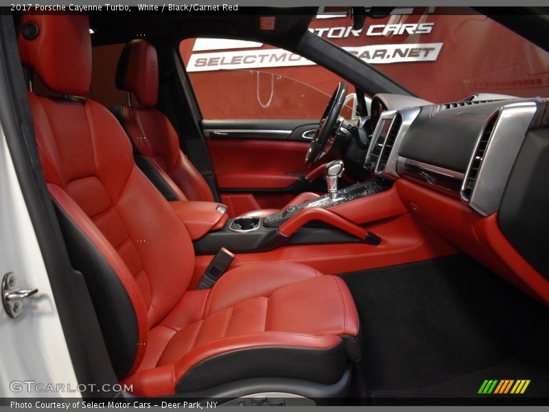 White / Black/Garnet Red 2017 Porsche Cayenne Turbo