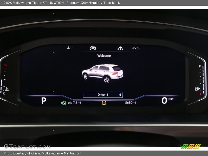 Platinum Gray Metallic / Titan Black 2020 Volkswagen Tiguan SEL 4MOTION