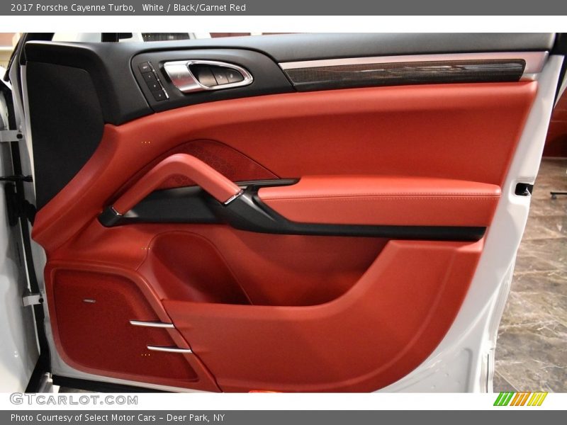 White / Black/Garnet Red 2017 Porsche Cayenne Turbo