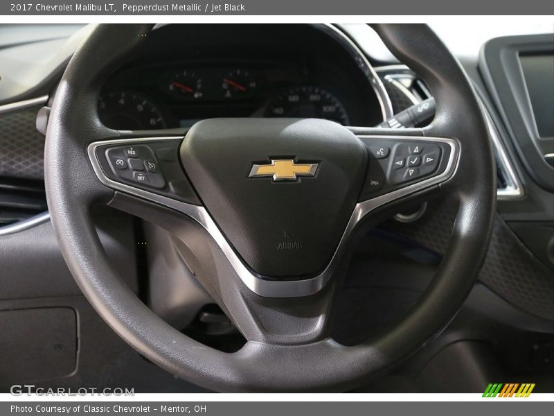 Pepperdust Metallic / Jet Black 2017 Chevrolet Malibu LT