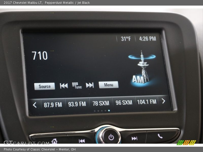 Pepperdust Metallic / Jet Black 2017 Chevrolet Malibu LT