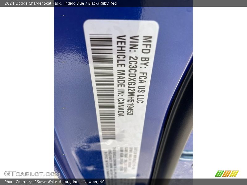 Indigo Blue / Black/Ruby Red 2021 Dodge Charger Scat Pack