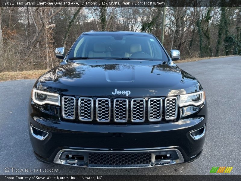 Diamond Black Crystal Pearl / Light Frost/Brown 2021 Jeep Grand Cherokee Overland 4x4