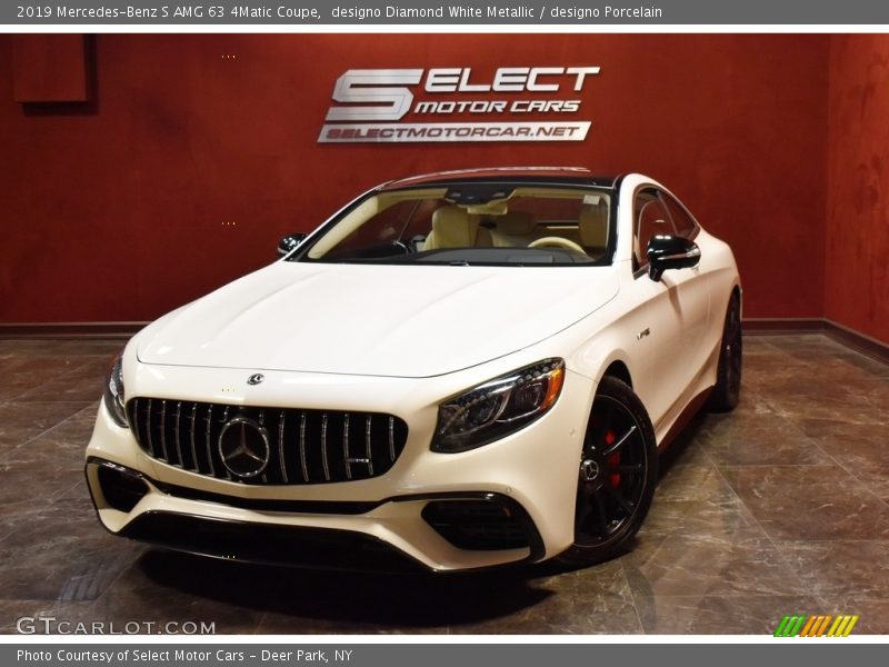 designo Diamond White Metallic / designo Porcelain 2019 Mercedes-Benz S AMG 63 4Matic Coupe