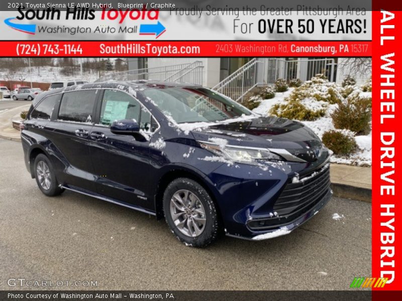 Blueprint / Graphite 2021 Toyota Sienna LE AWD Hybrid