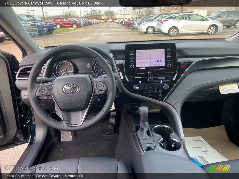 Galactic Aqua Mica / Black 2021 Toyota Camry SE AWD