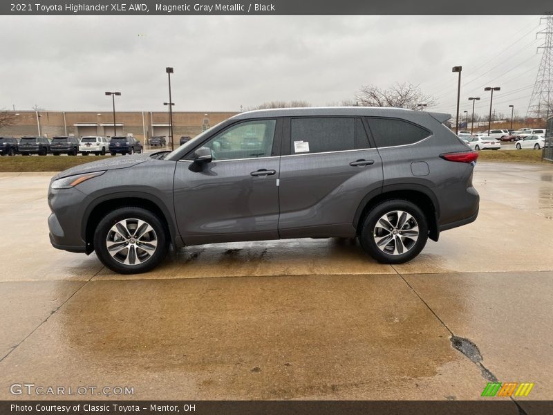 Magnetic Gray Metallic / Black 2021 Toyota Highlander XLE AWD
