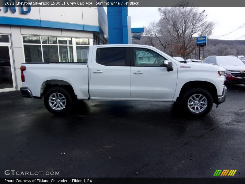 Summit White / Jet Black 2021 Chevrolet Silverado 1500 LT Crew Cab 4x4