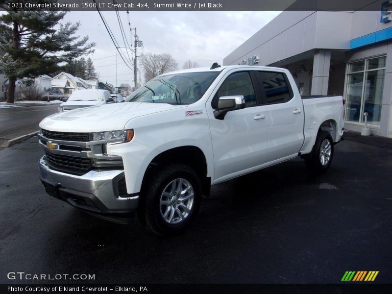 Summit White / Jet Black 2021 Chevrolet Silverado 1500 LT Crew Cab 4x4