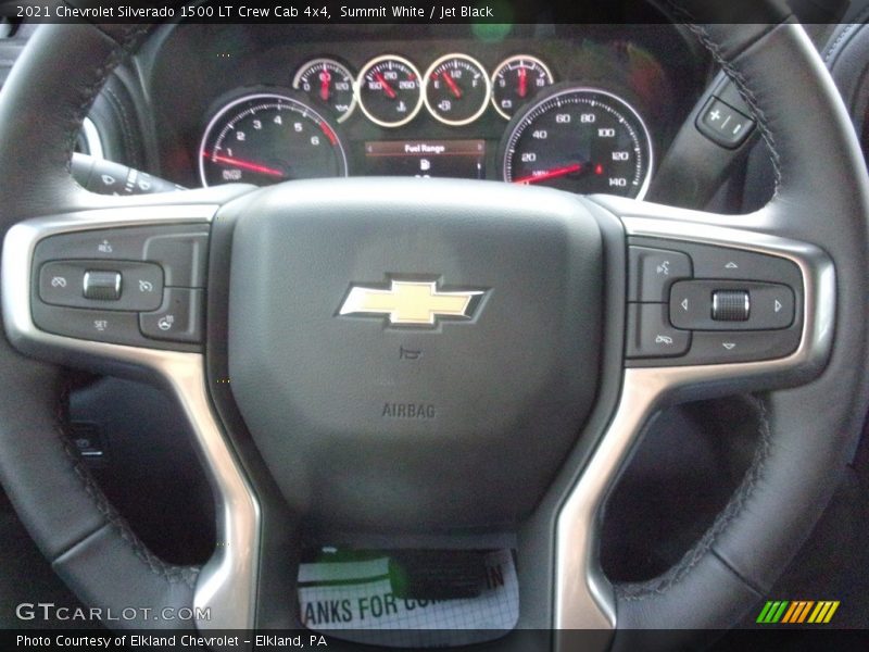 Summit White / Jet Black 2021 Chevrolet Silverado 1500 LT Crew Cab 4x4