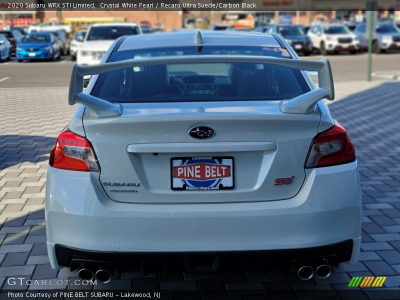 Crystal White Pearl / Recaro Ultra Suede/Carbon Black 2020 Subaru WRX STI Limited