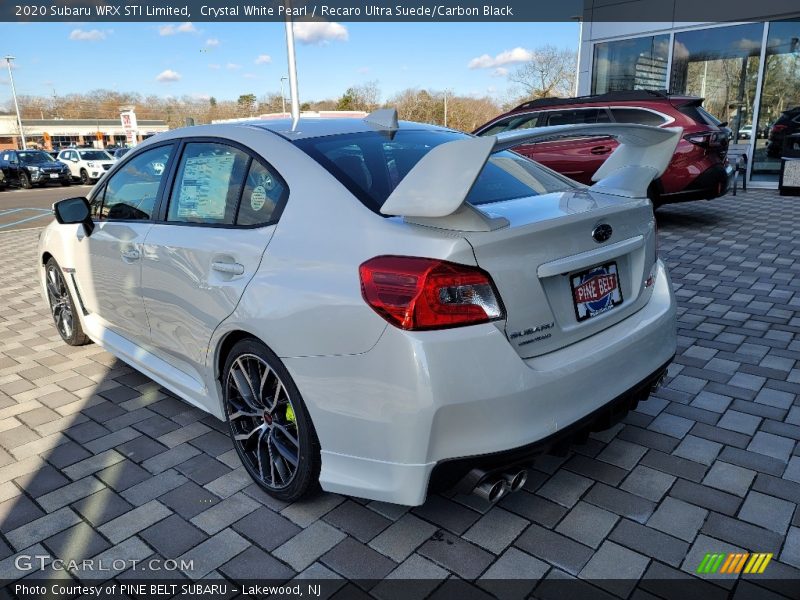 Crystal White Pearl / Recaro Ultra Suede/Carbon Black 2020 Subaru WRX STI Limited