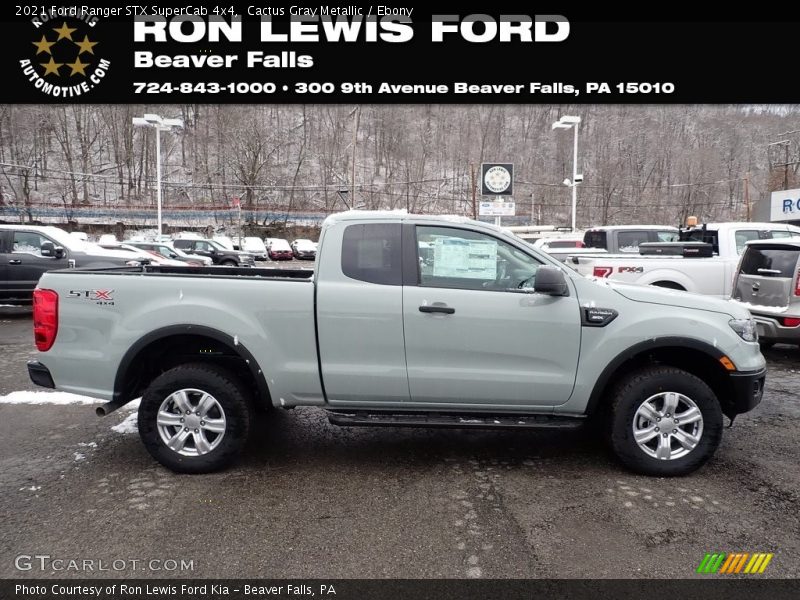 Cactus Gray Metallic / Ebony 2021 Ford Ranger STX SuperCab 4x4