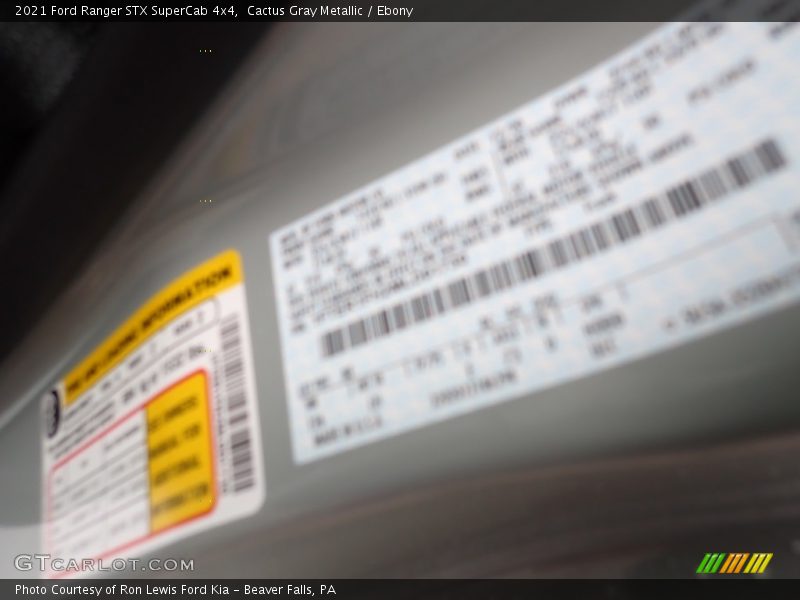 Cactus Gray Metallic / Ebony 2021 Ford Ranger STX SuperCab 4x4